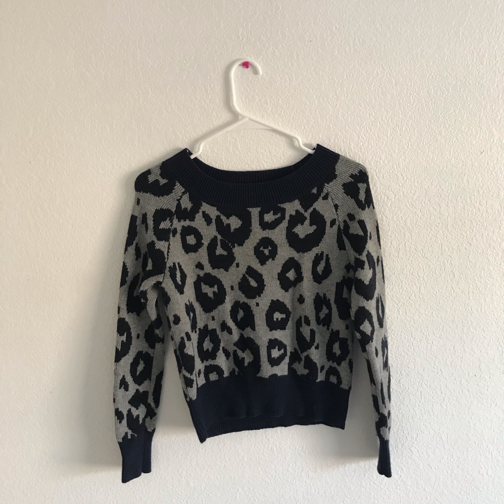 cheetah print sweater